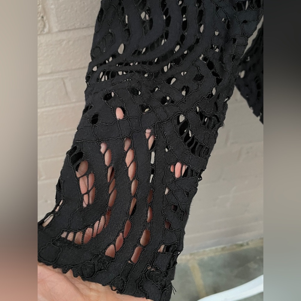 Boden black lace top 10 - Picture 3 of 9
